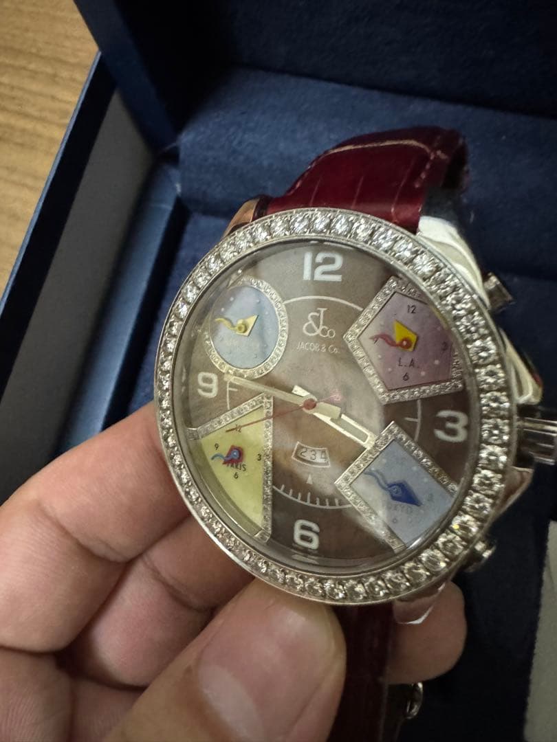 JACOB & CO. FIVE TIME ZONE 純正ベゼル文字盤ダイヤ JACOB & CO. FIVE TIME ZONE 純正ベゼル文字盤ダイヤ