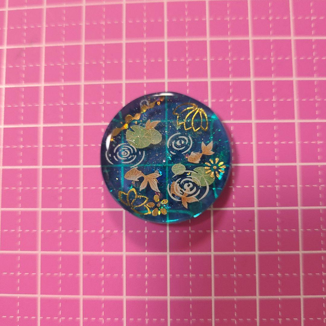 ヘアゴム◎1005ポニーフック ブローチ マグネット 金魚 レジン