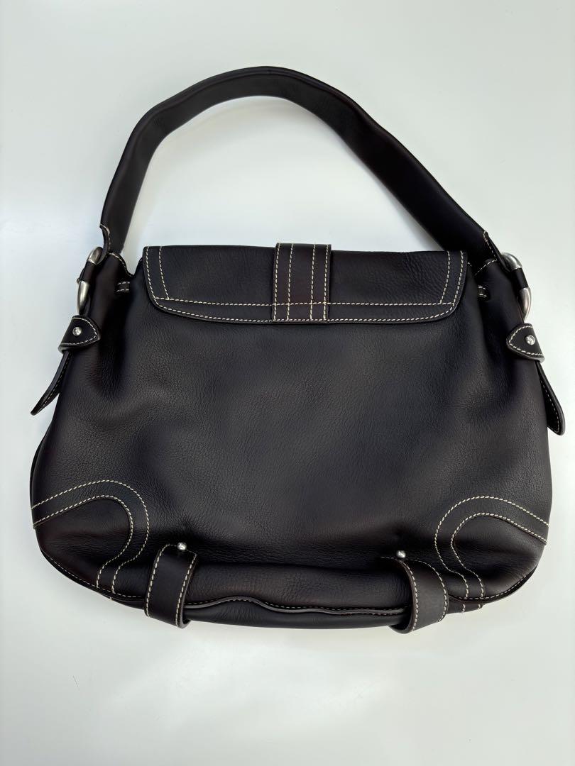 いラインアップ BALLY ブラウンレザー ハンドバッグ フリンジ付き バッグ