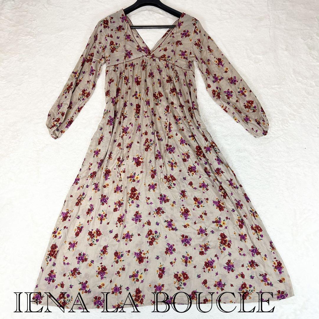 美品❗️IENA LA BOUCLE フラワープリント　ワンピース　マキシ丈