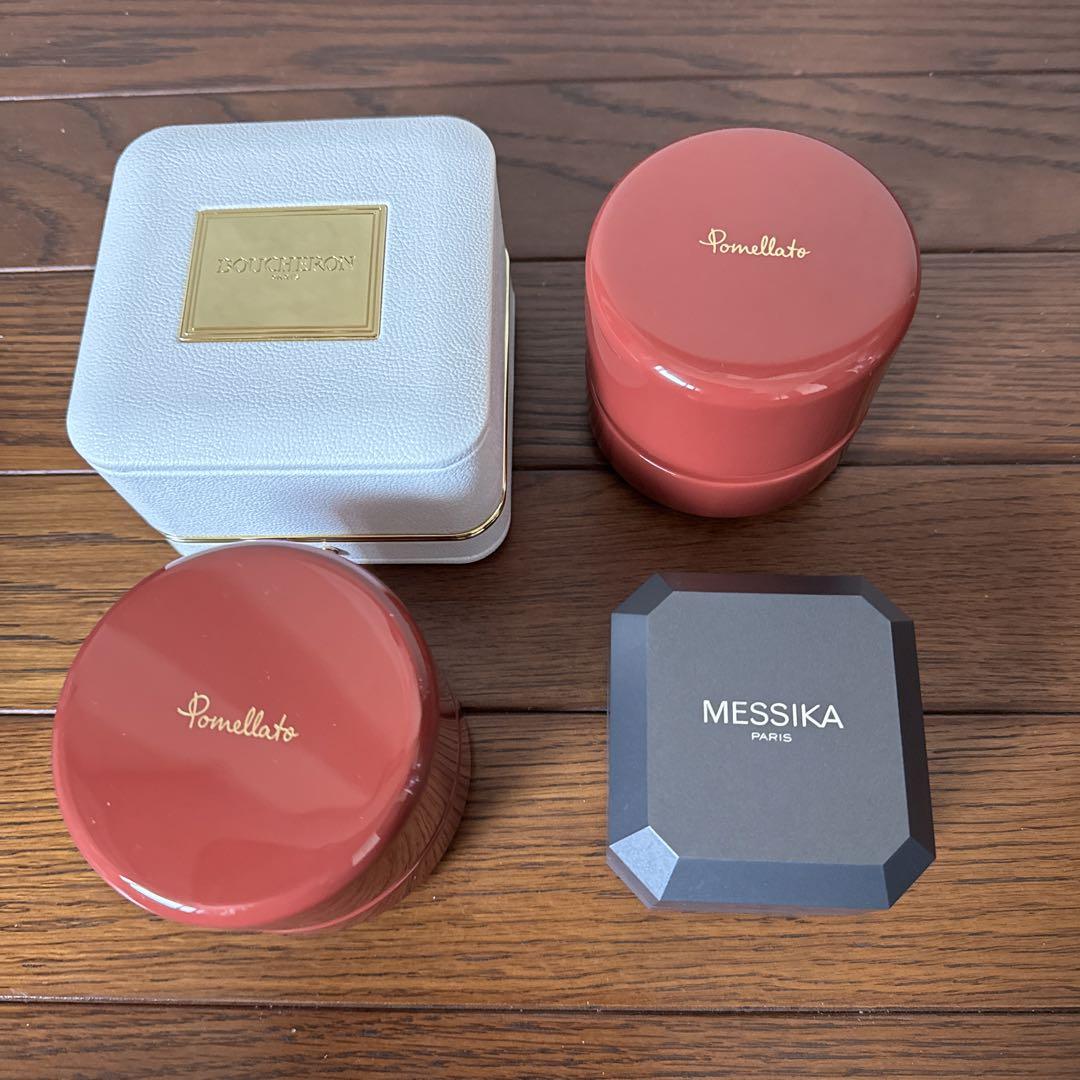 【ジュエリーBOX4点まとめ】ポメラート、ブシュロン他ジュエリーケース ボックス ジュエリーBOX4点まとめ】ポメラート、ブシュロン他ジュエリー