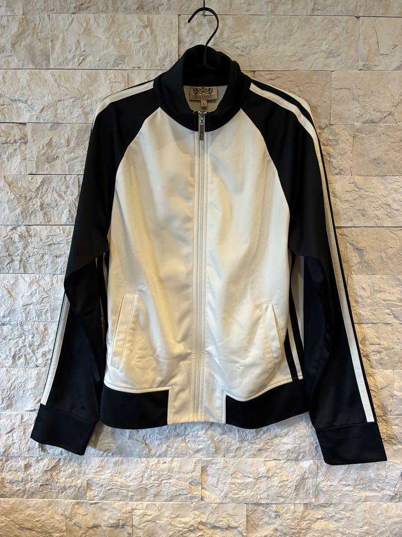 美品 ジップアップジャケット ブラック/ホワイト