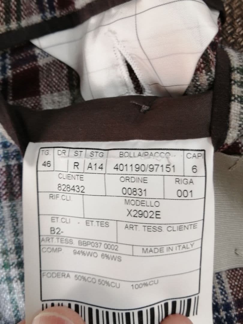 MASA様専用　ボリオリ 46 ほぼ未使用 DOVER　ジャケット（M） #chomyショップボリオリ（B【タリアトーレ】