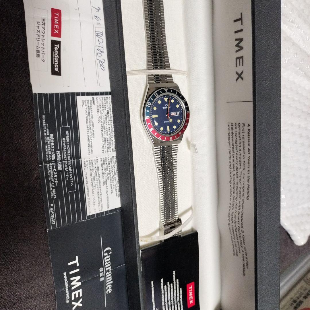 Timex Q TW2T80700　ネイビー×レッド
ケーイズ：約38mm