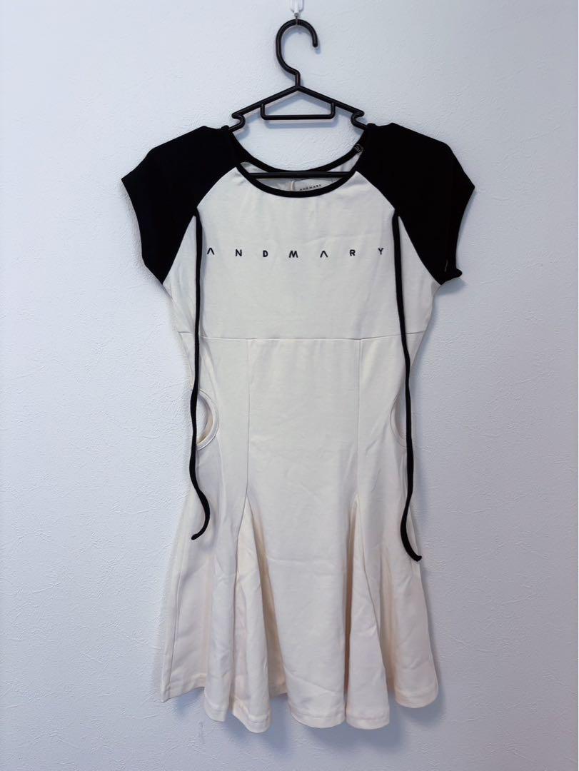 アンドマリー andmary logo flare mini dress