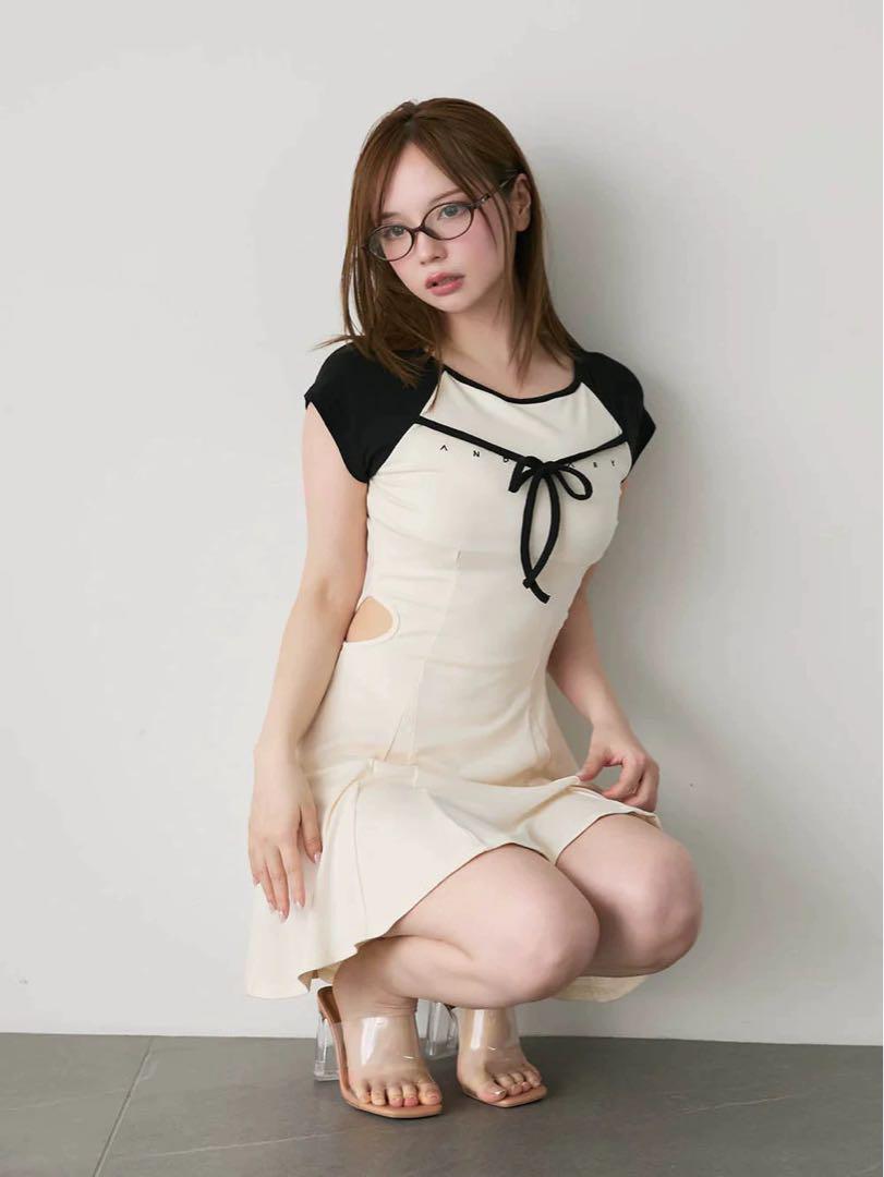 アンドマリー andmary logo flare mini dress