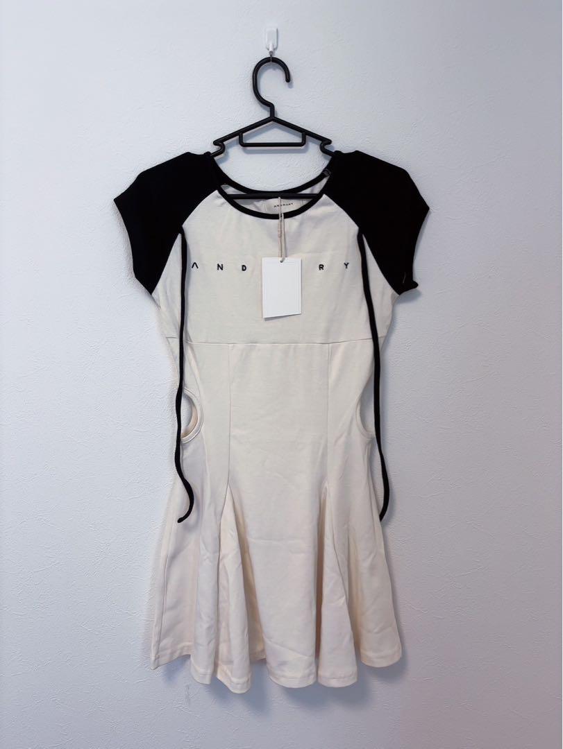 アンドマリー andmary logo flare mini dress