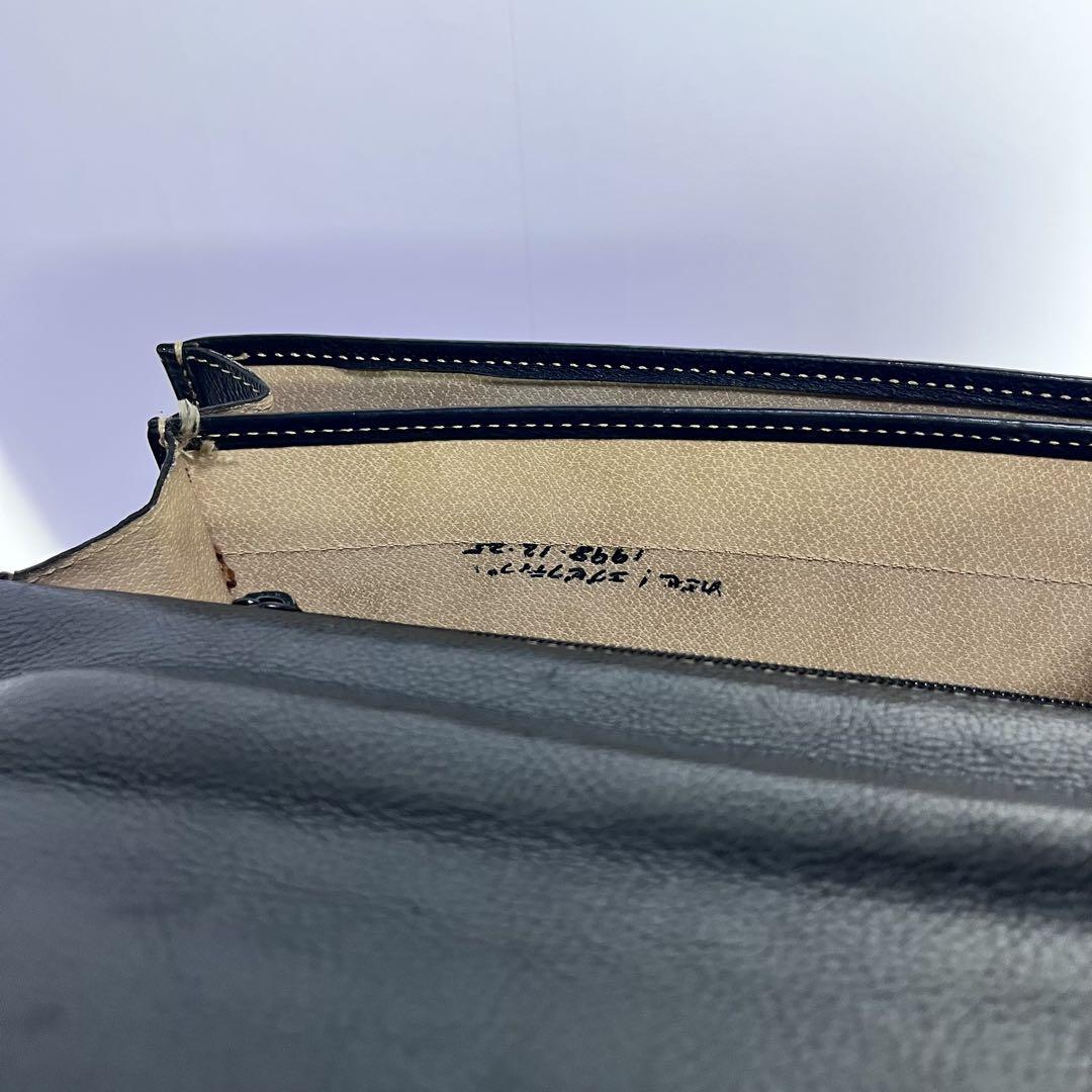 セール中⚡美品✨POLLINI ビジネスバッグ イタリア製 大判 シボ革 黒