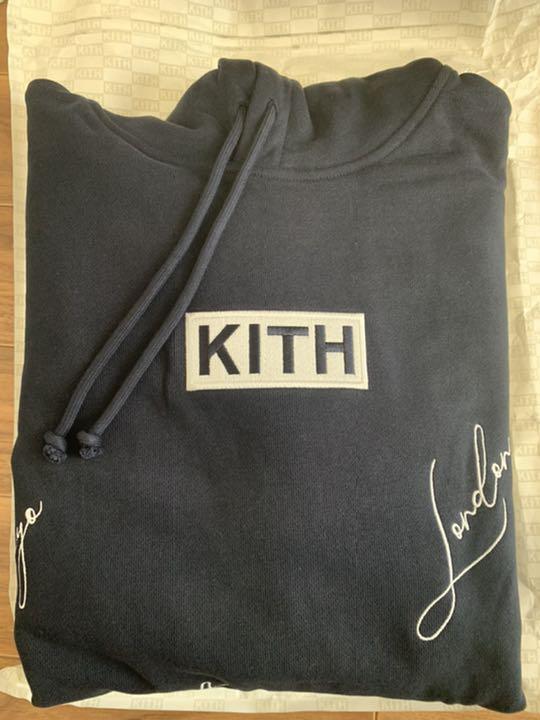 ざいます 新品 パーカー hoodie 紺 L Q0iAH-m84231965650 kith boxlogo ボックスロゴ までの