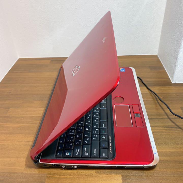 お得格安 激安美品 webカメラ 初心者さんOK NHZ4C-m84234732792 富士通 オシャレな赤のノートパソコン 即納最安値