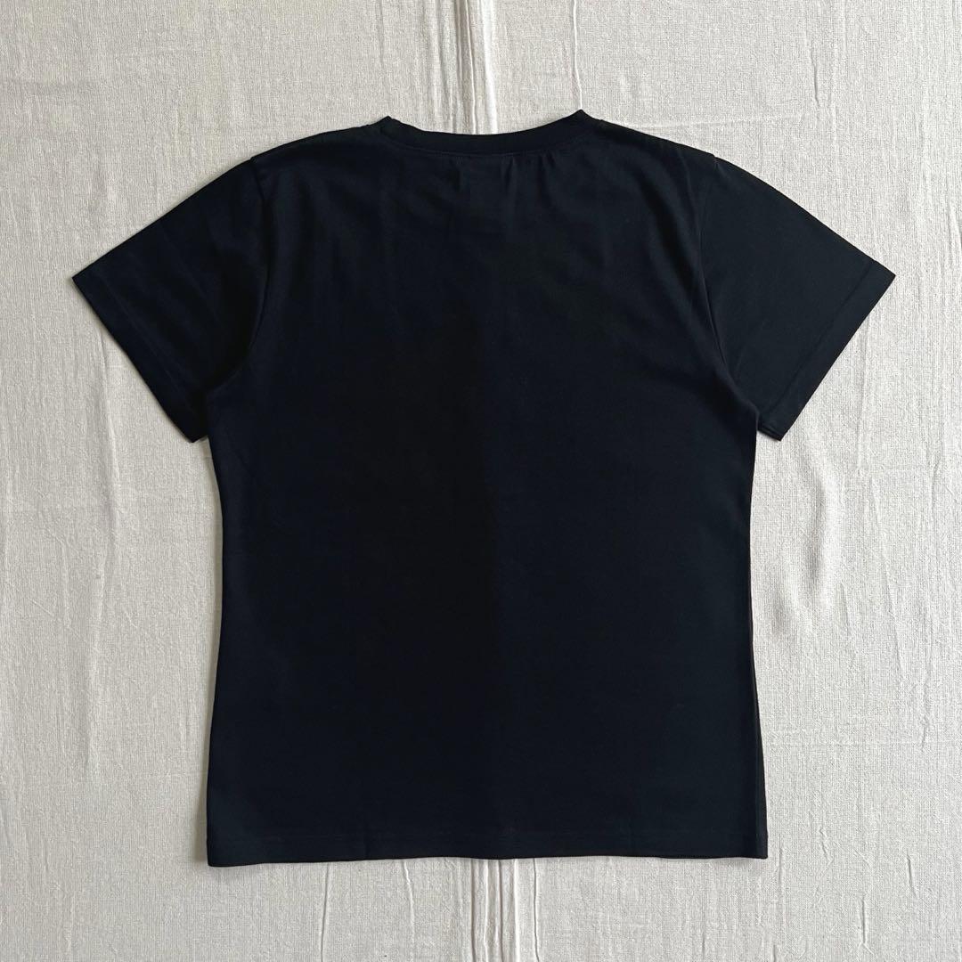 Courrèges 3ライン ワンポイントロゴ ピチTシャツ 平成レトロ