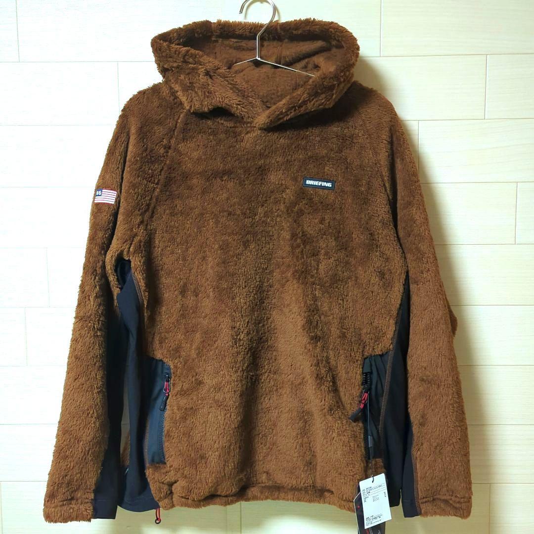 ブリーフィング フリース プルオーバー フーディー ブラウン MM・BRIEFING