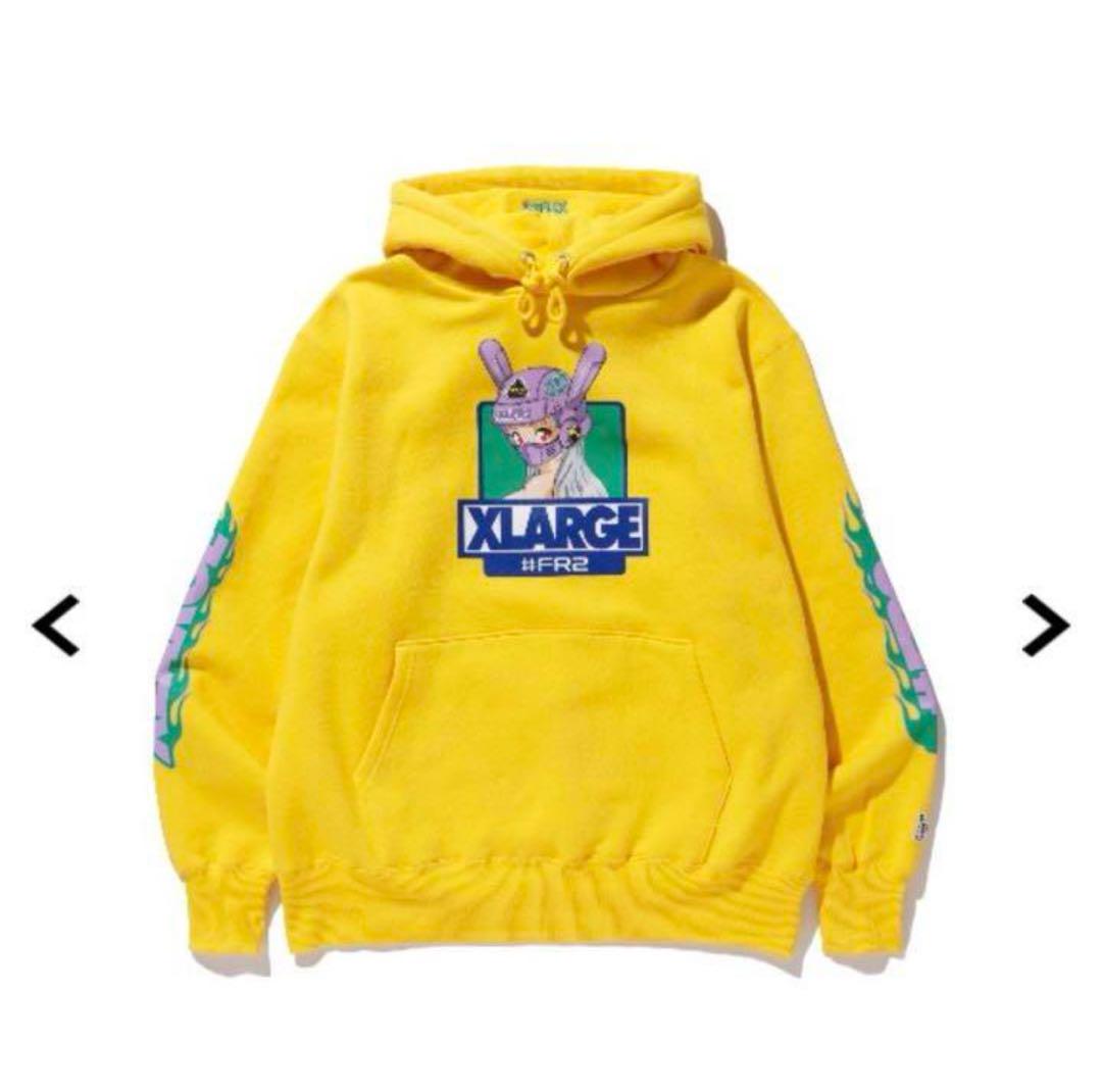 XLARGE collaboration with FR2 パーカー 黄色