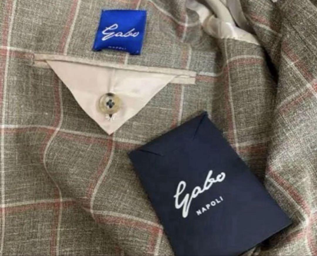 【送料無料】gabo ガボ テーラードジャケット  クリーニング済み Gabo チェック柄 テーラードジャケット 50 - メルカリ