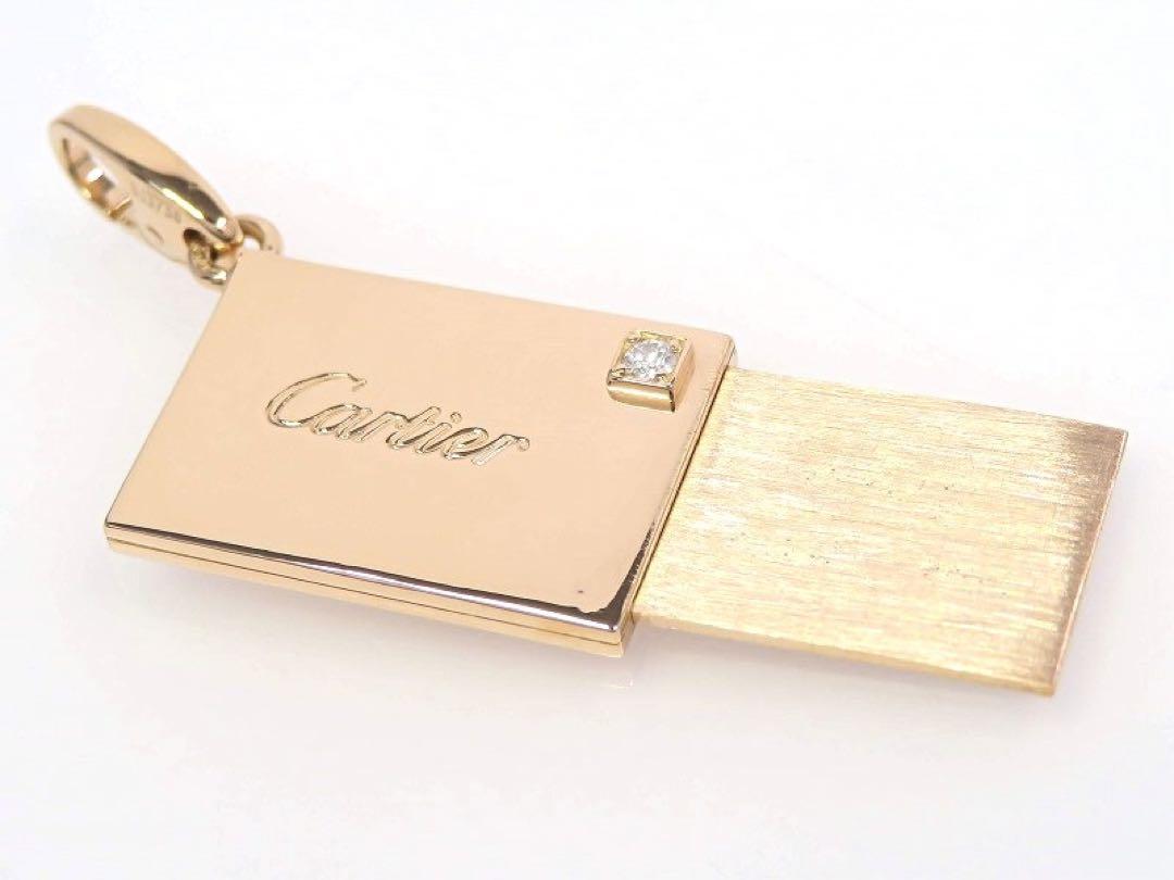Cartier カルティエ 750PG ダイヤモンド レター ペンダント