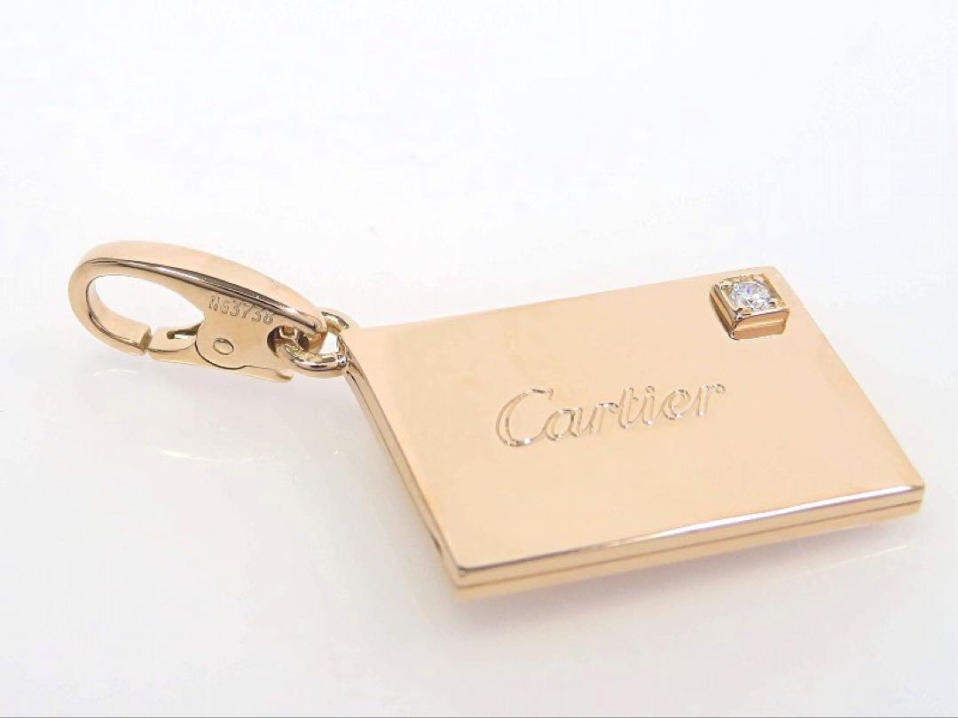 Cartier カルティエ 750PG ダイヤモンド レター ペンダント