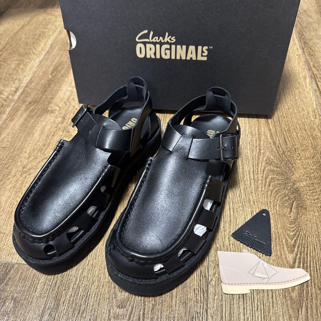 新品入荷 Originals Clarks 未使用品クラークス ブラック 40 サンダル 靴