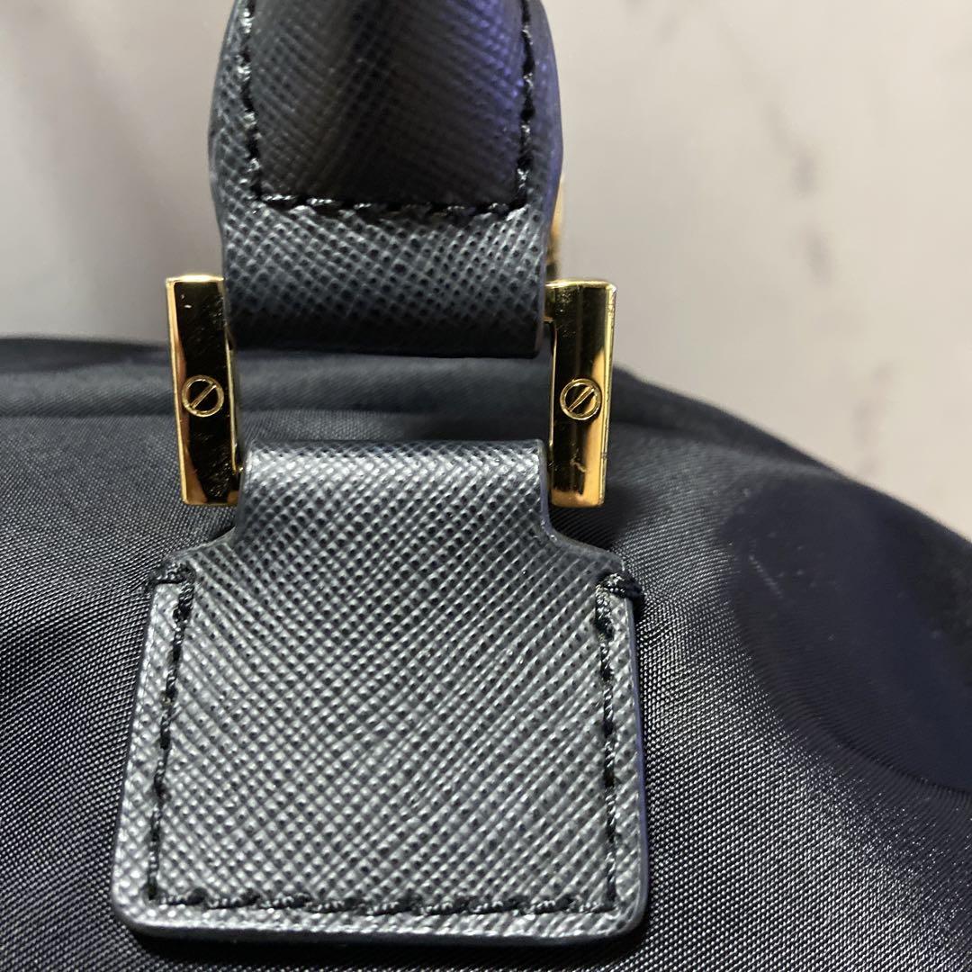 Tory Burch ブラックナイロンバッグ ✨美品✨TORY BURCH ナイロン 2way トートバッグ ブラック 金 バッグ