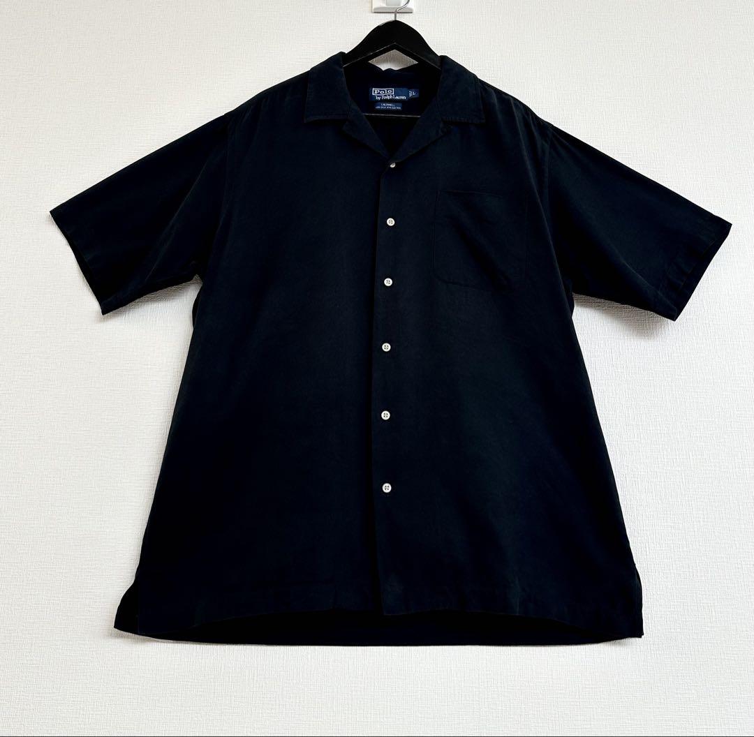 超スペシャル 90s ラルフローレン CALDWELL 半袖シャツ L ブラック
