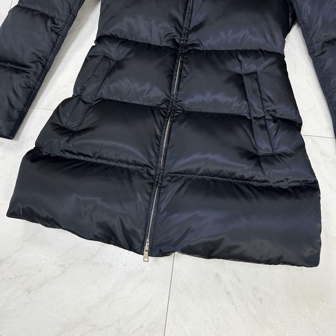 玄関先迄納品 38 PRADAプラダ 未使用に近い ダウンコート 29P117 ファー ジャケット・アウター