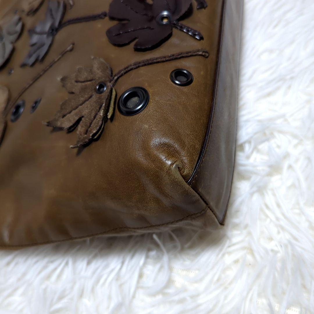 希少！PRADA ヴィンテージ トートバッグ リーフパンチング