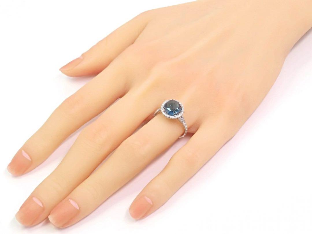 ALIKA COLLECTION 750 ブルートパーズ ダイヤモンド リング