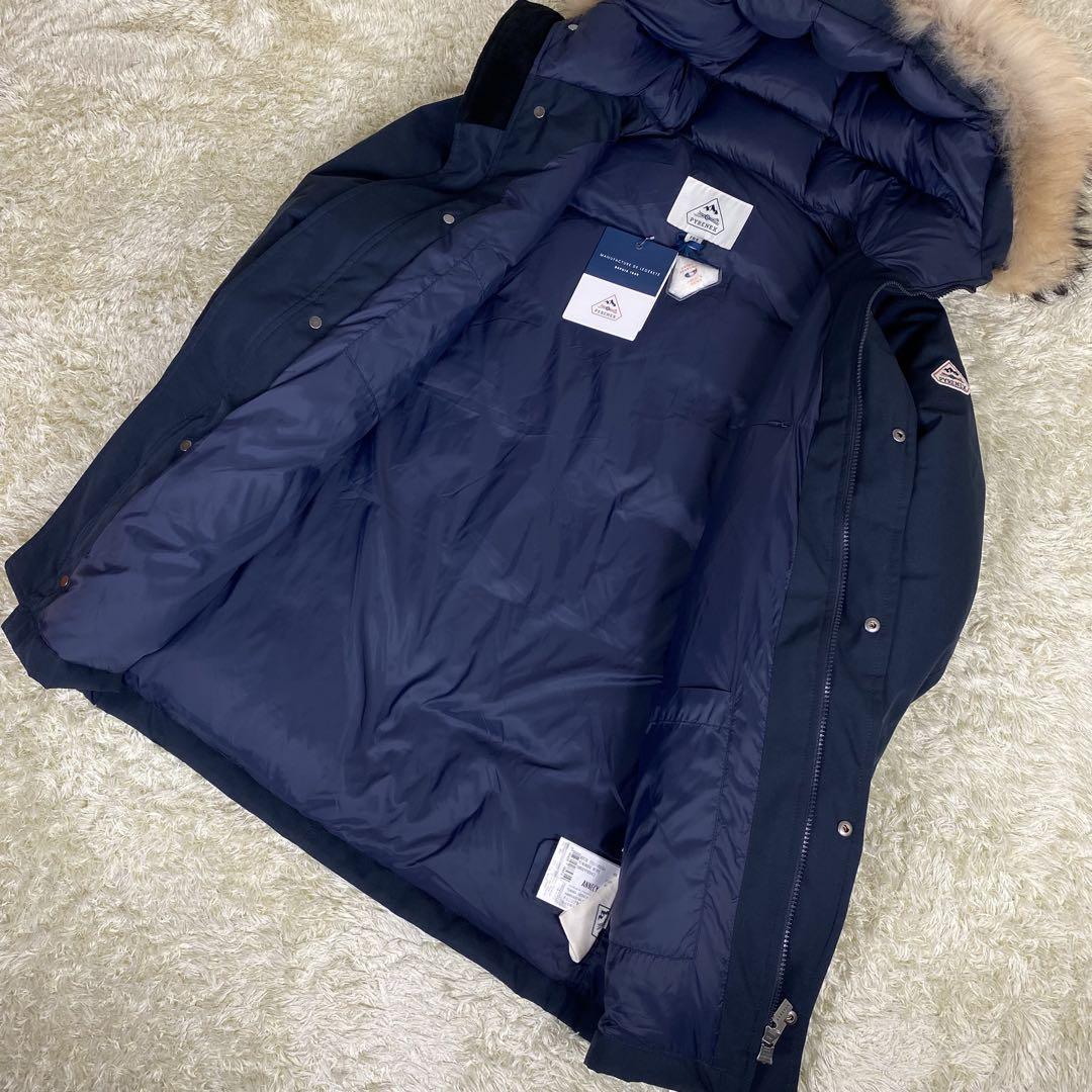 PYRENEX ANNECY ラクーンファー ネイビー Sサイズ