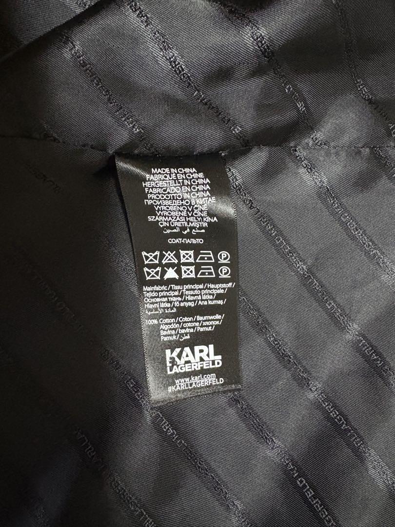 KARL LAGERFELD ブラックトレンチコート カールラガーフェルド