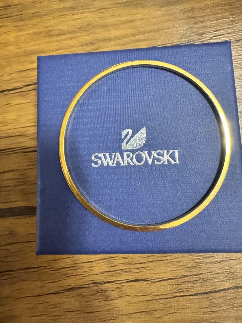 Swarovski ゴールド ストーン付きバングル