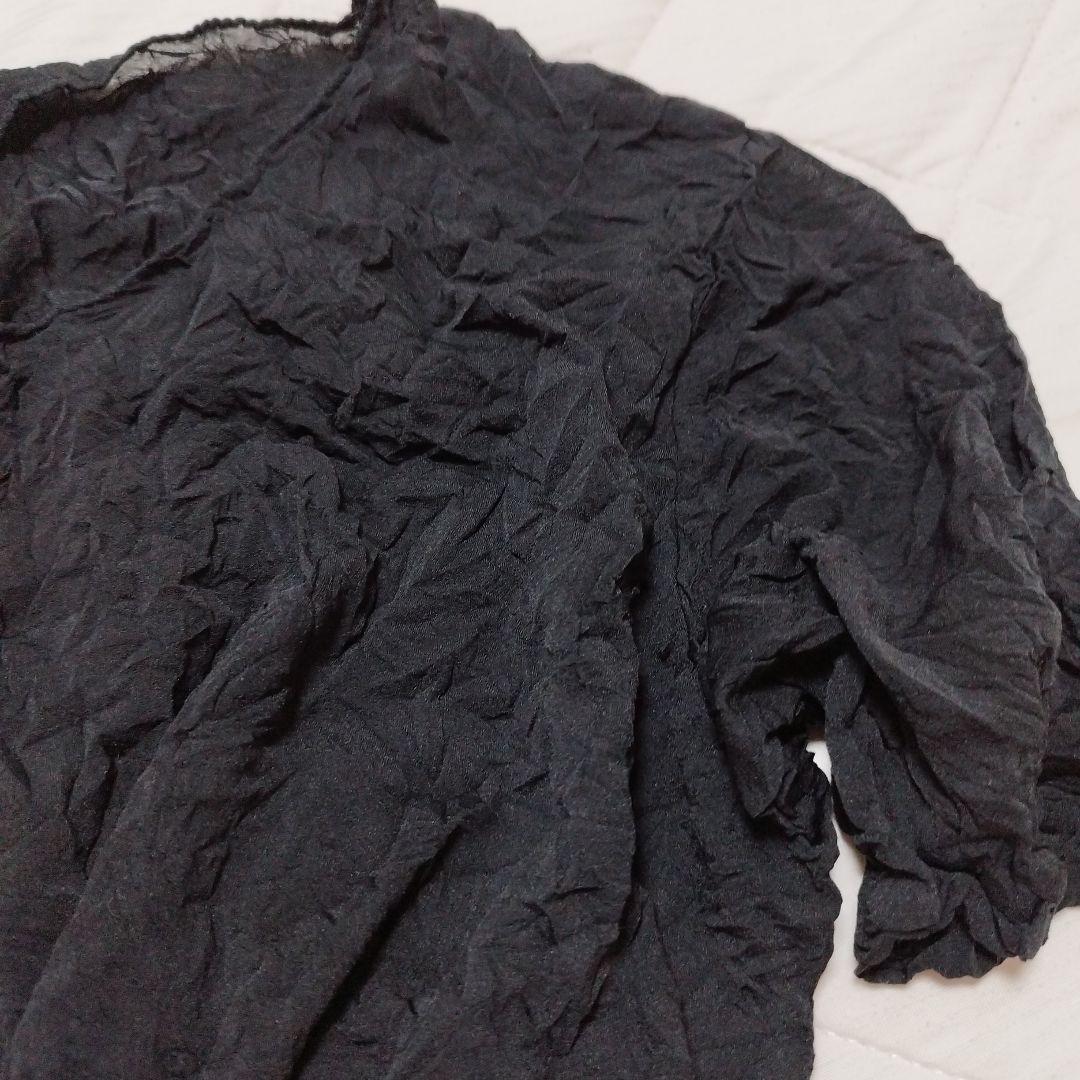 ISSEY MIYAKE 黒 半袖 シワ加工　Mサイズ
