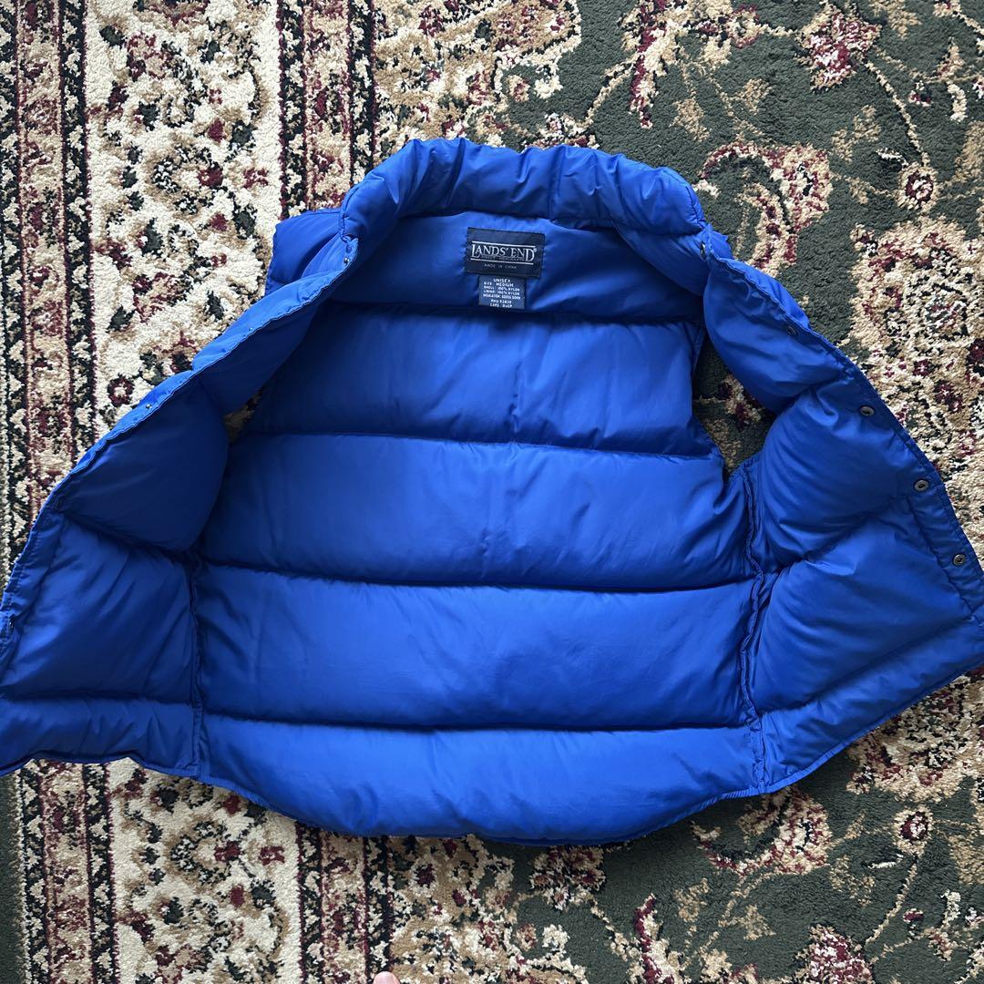 LANDS' END down vest blue