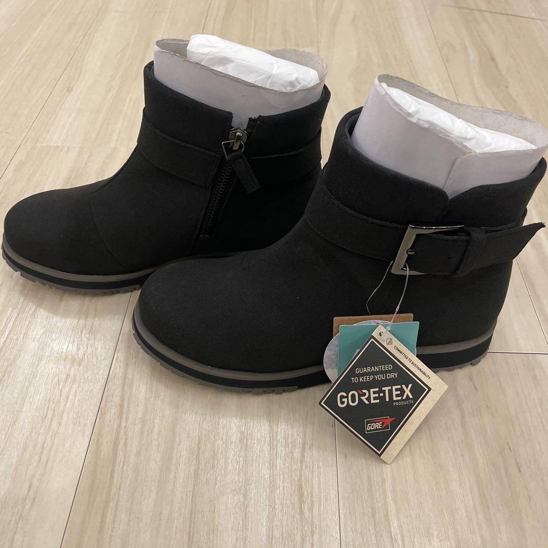 GORE-TEX ブラック サイドゴアブーツ　22.5cm