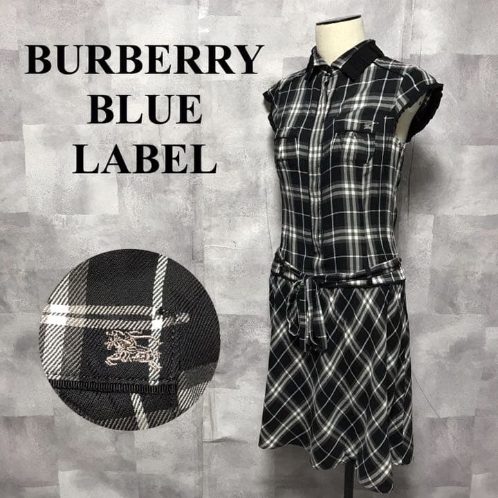 メルカリ バーバリーブルーレーベル ミニワンピース ノースリーブ ホースロゴ Mサイズ バーバリー ブルーレーベル 3 300 中古や未使用のフリマ