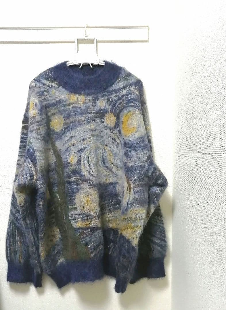 Kota Gushiken ゴッホ 星月夜 モヘア ニット Navy サイズ2 【驚きの