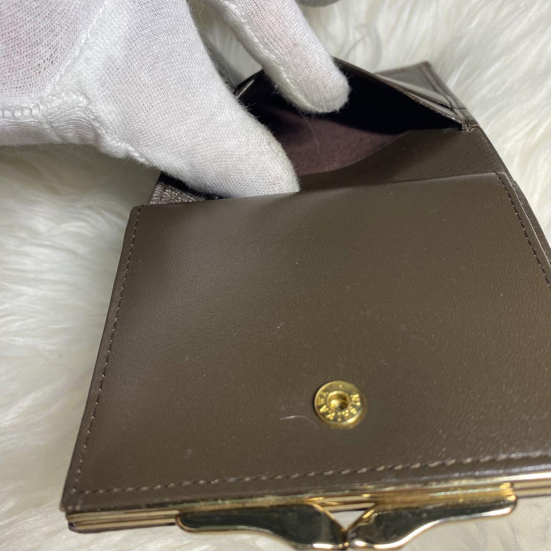 バーバリー 折財布 財布 ウォレット ノバチェック ブラウン がま口