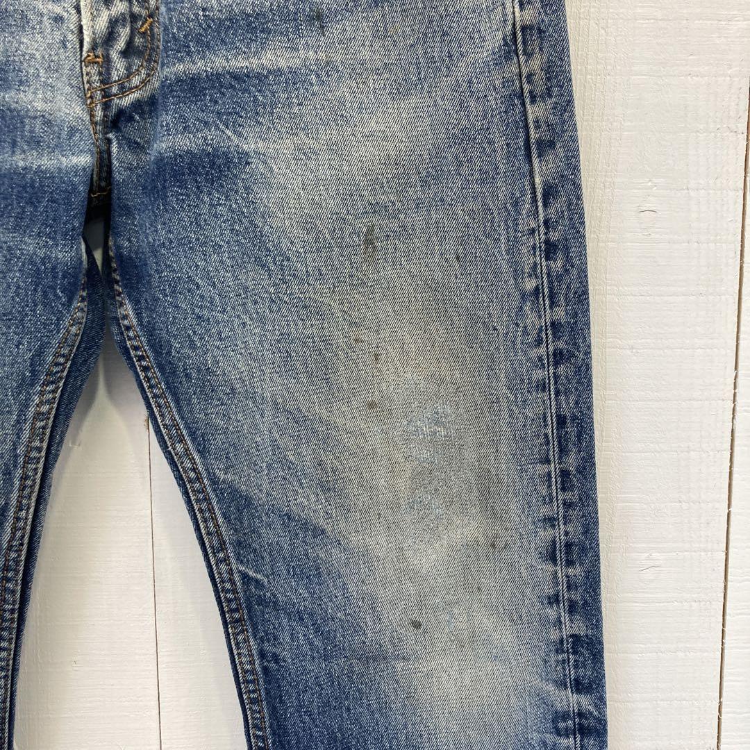 ★送料無料★Levis505★濃紺インディゴ ダメージリペア 鬼ヒゲ★W33
