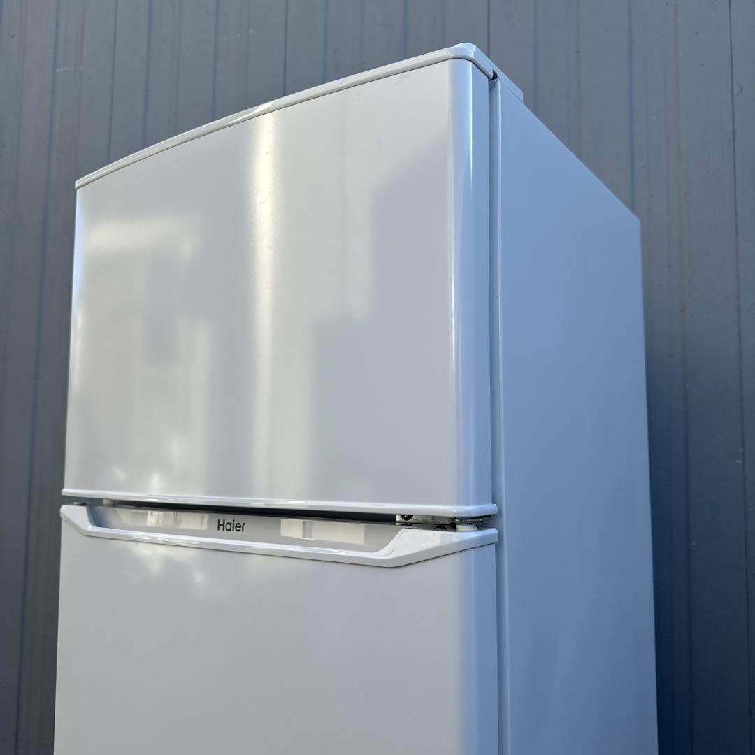 送料込 Haier 130L 2ドア冷蔵庫 （直冷式）ホワイト 右開き