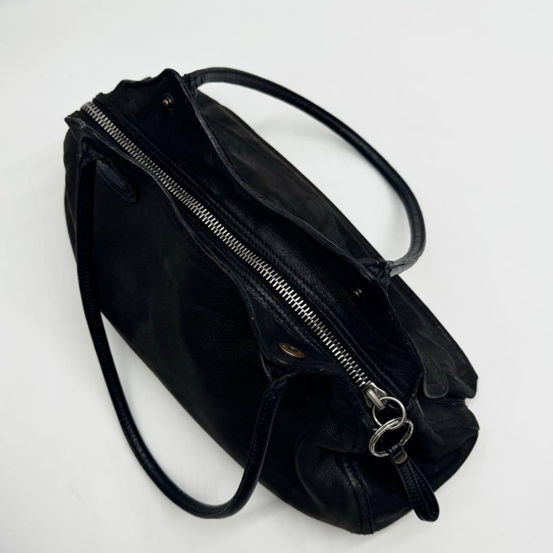 希少✨】プラダ トートバッグ レザー シルバー金具 ロゴ型押し