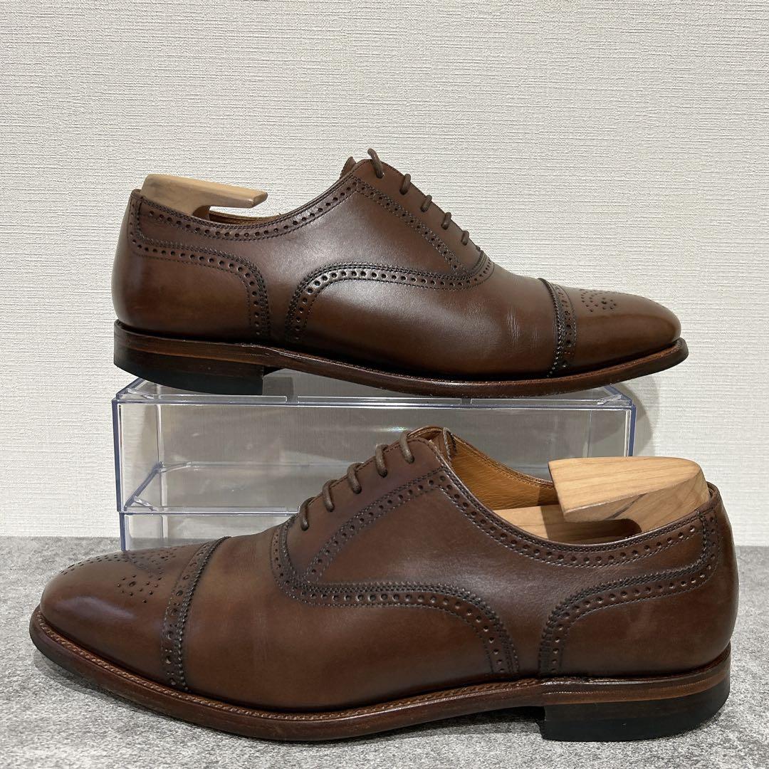 美品　スコッチグレイン　(25) HA 9040 匠　ストレート　メダリオン　茶 美品 スコッチグレイン (25) HA 9040 匠 ストレート メダリオン