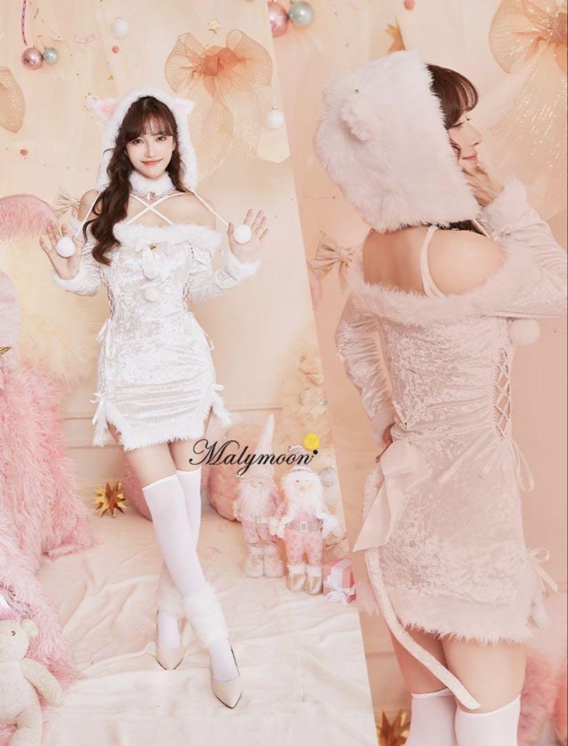 【先着】 vanityMe.ファー付きフードのコスプレ衣装 キャバドレス専門店