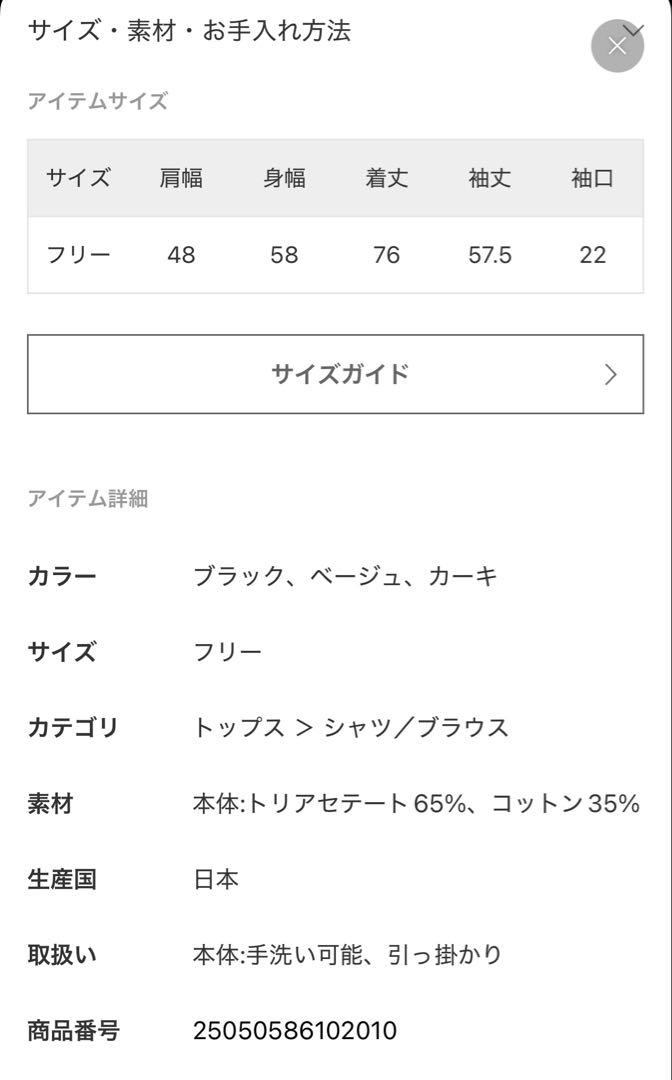 AP STUDIO トリアセテートシアーシャツ