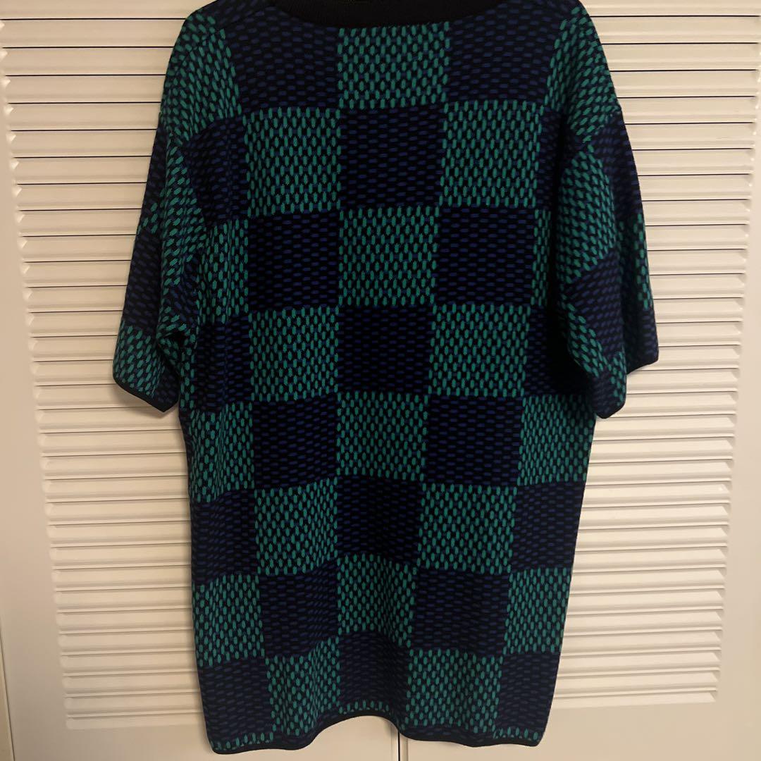 LOUIS VUITTON ジャカードダミエ コットンクルーネック Tシャツ LOUIS VUITTON ジャカードダミエショートスリーブコットンクルー