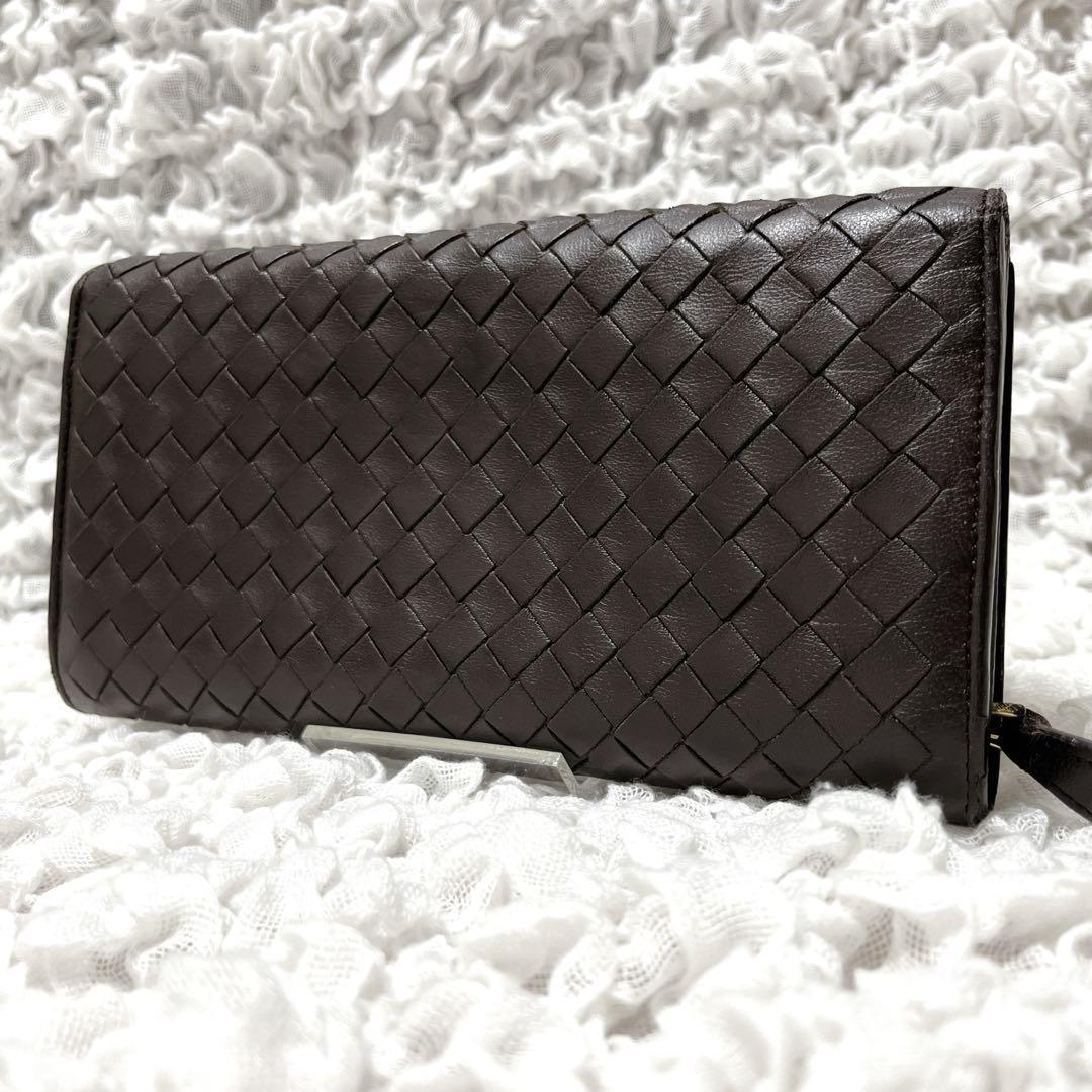 美品✨ ボッテガヴェネタ 長財布 イントレチャート フラップ