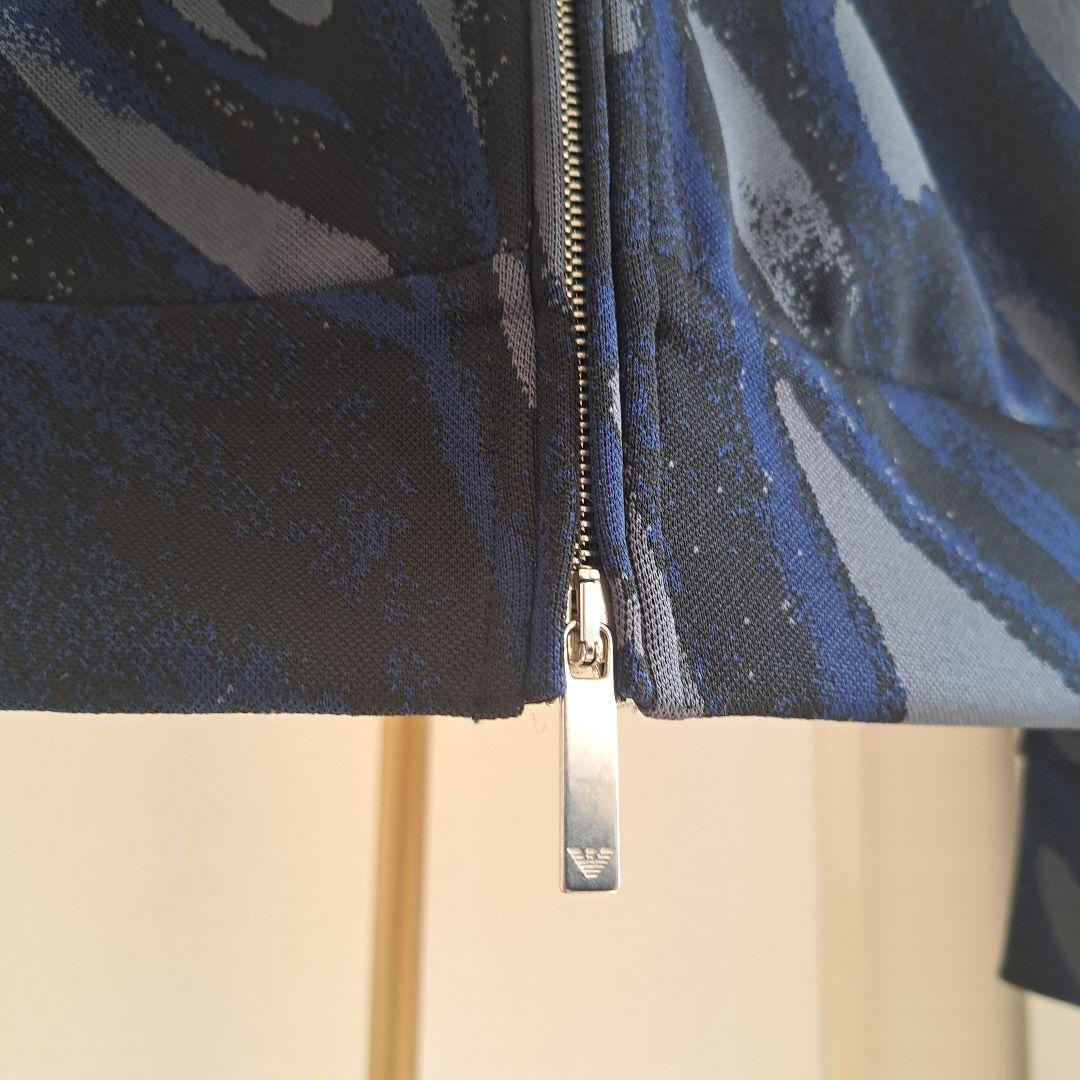 EMPORIO ARMANI 総柄 ダブルジップ トラックジャケットブルゾン S