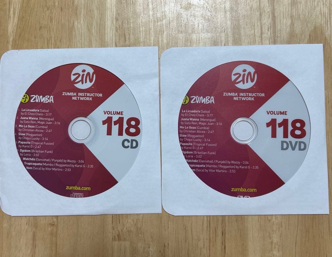 未使用品 新品 ZUMBA ズンバ Zin 118 CD DVD セット
