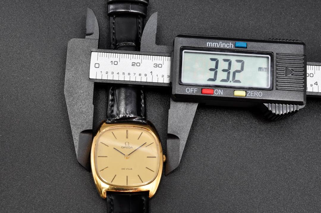 【ジャンク品】オメガ デビル　アナログ時計 ゴールド/ブラック オメガデビル手巻きアナログ時計 ゴールド/ブラック