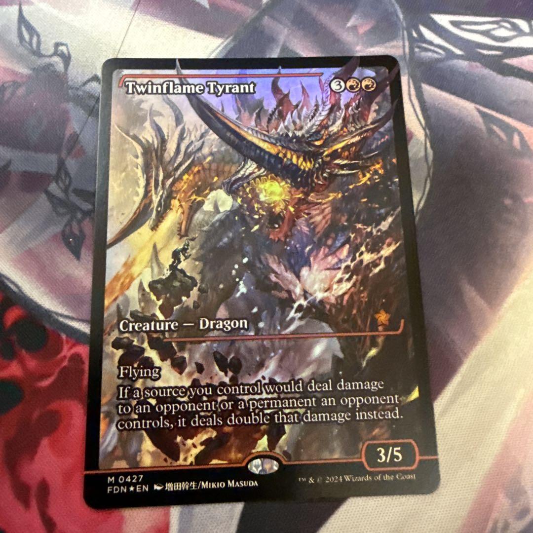 MTG 双炎の暴君 日本絵ショーケース版 英語foil 1枚