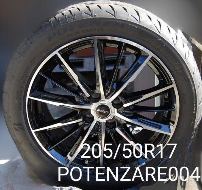 24年8月購入品美品 205/50R17 POTENZA RE004 4本setタイヤ・ホイール