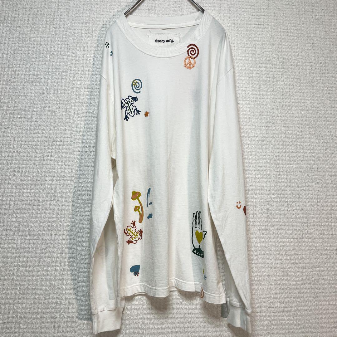 刺繍 長袖Tシャツ