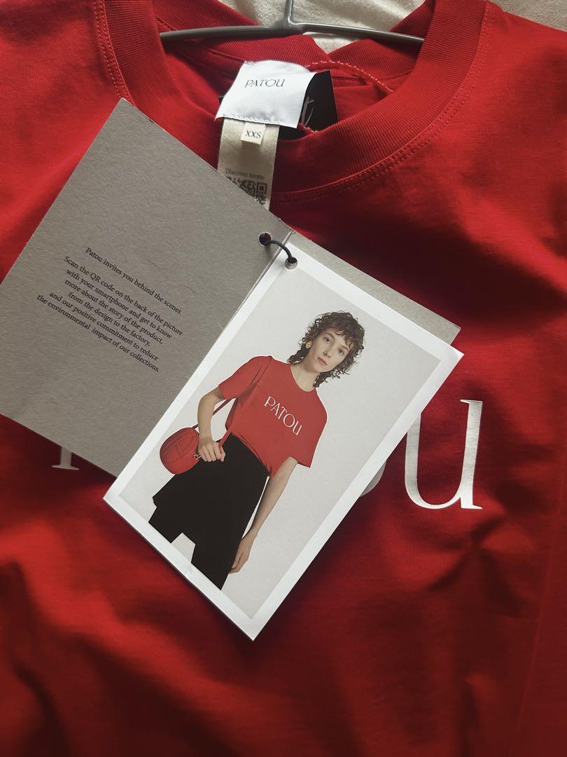 patou パトゥ　コットン　Tシャツ　ロゴプリントT